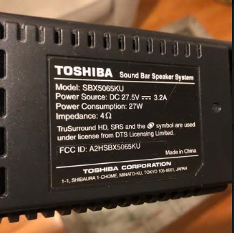 NEW Toshiba SBX5065KU Sound Bar SBX5065 Power Supply Battery Charger AC Adapter